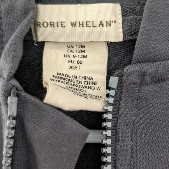 Grey airplane zip up hoodie - Picture 3 of 3